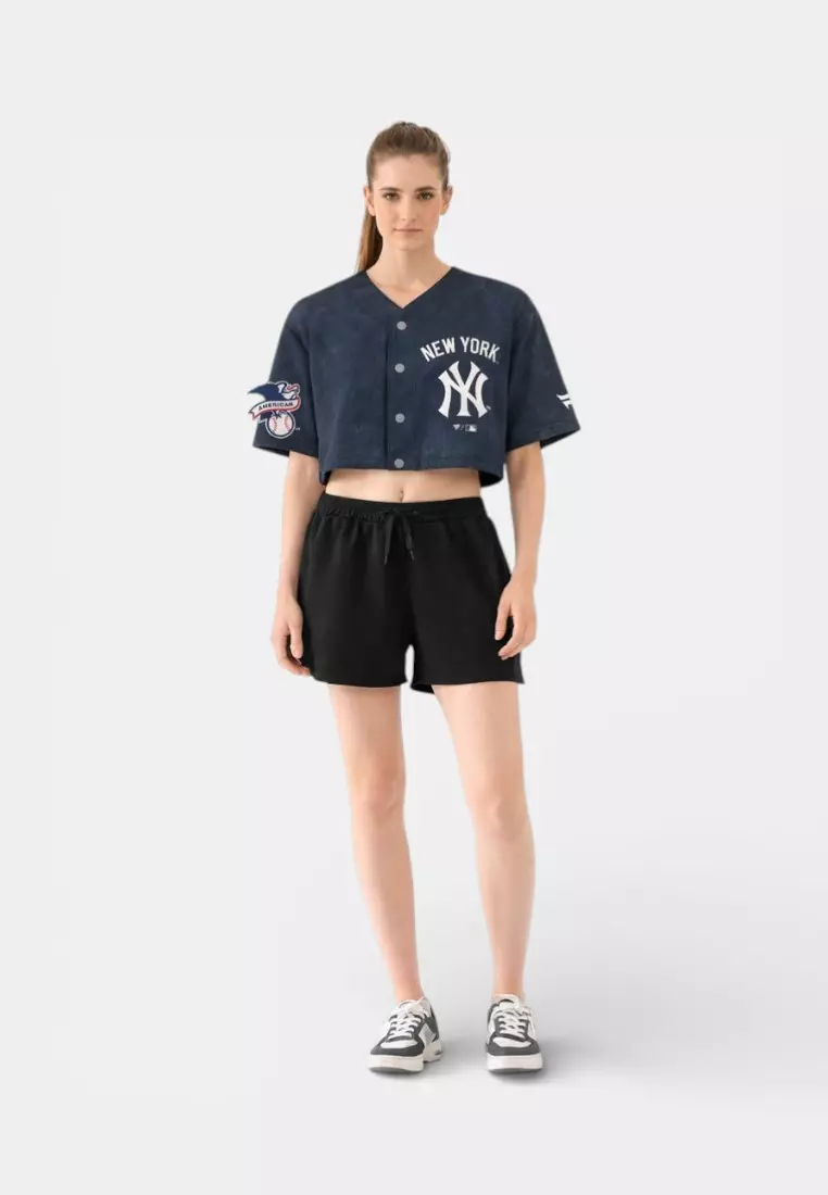 New York Yankees Crop Top for Women Major League Denim Collection [M6Q1]