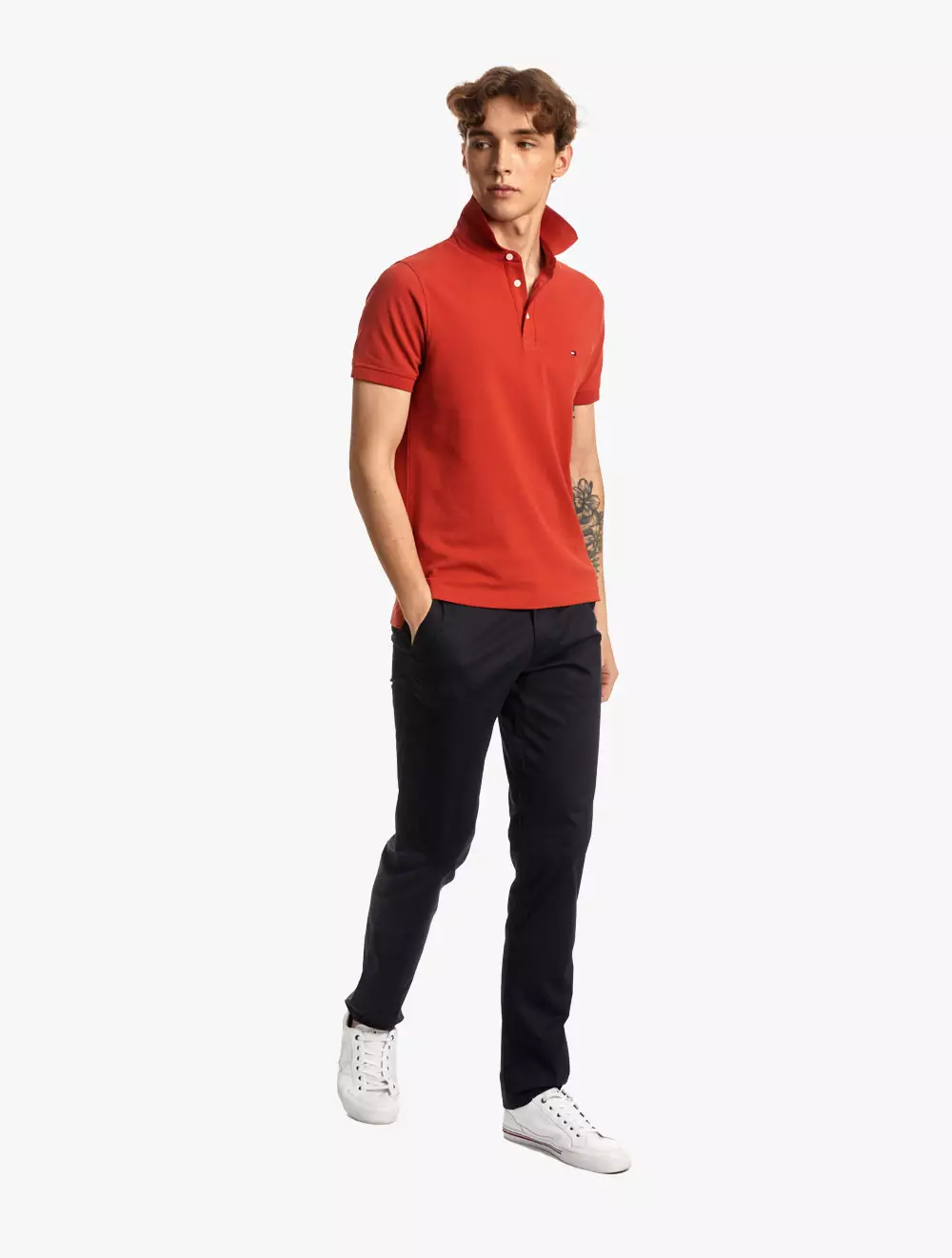 Tommy Hilfiger - Denton Chino Straight Fit Stretch Pants - Navy - Navy