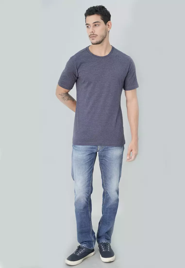 Johnwin - Slim Fit - Kaos Polos - Kaos Essential - Variasi Warna - FTS.622.S484