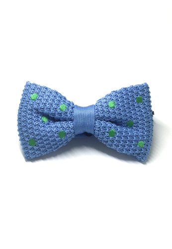Splice Cufflinks blue Webbed Series Green Polka Dots Sky Blue Knitted Bow Tie SP744AC11PFKSG_1