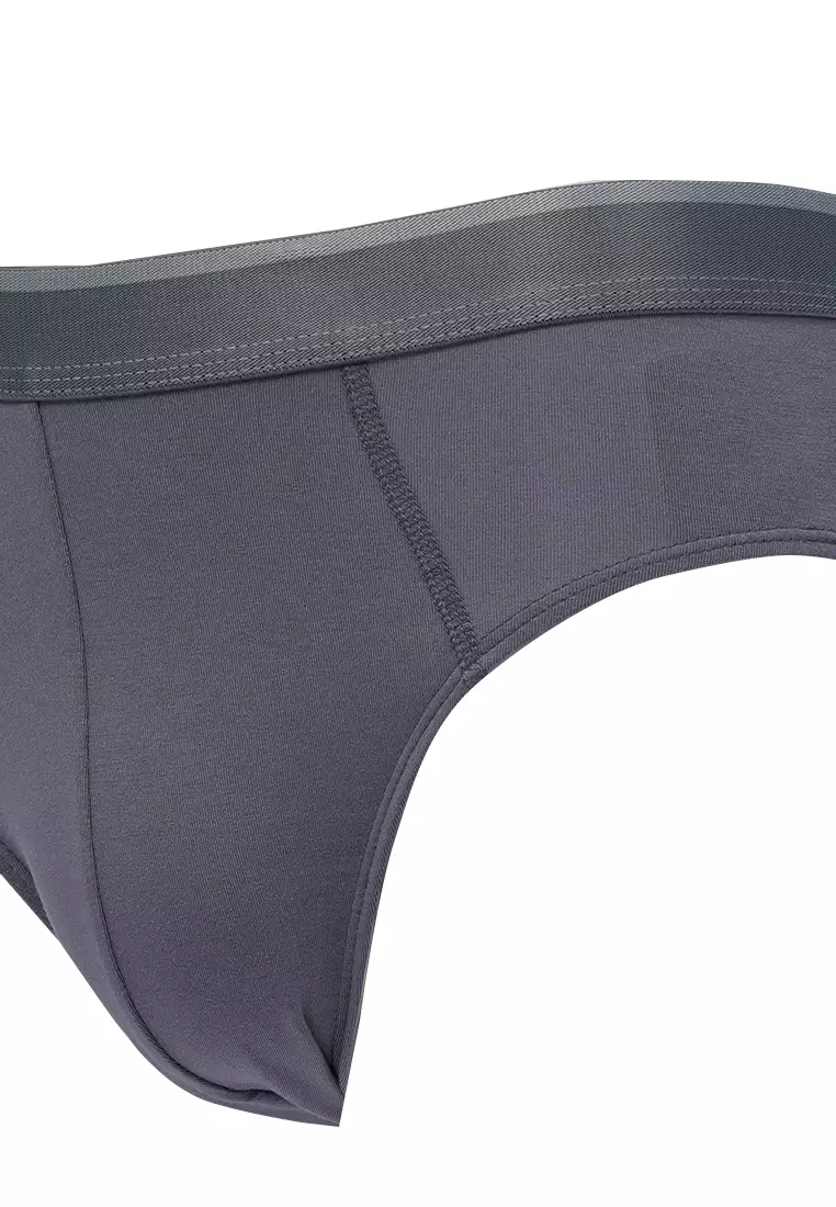 Solid Brief Dark Grey