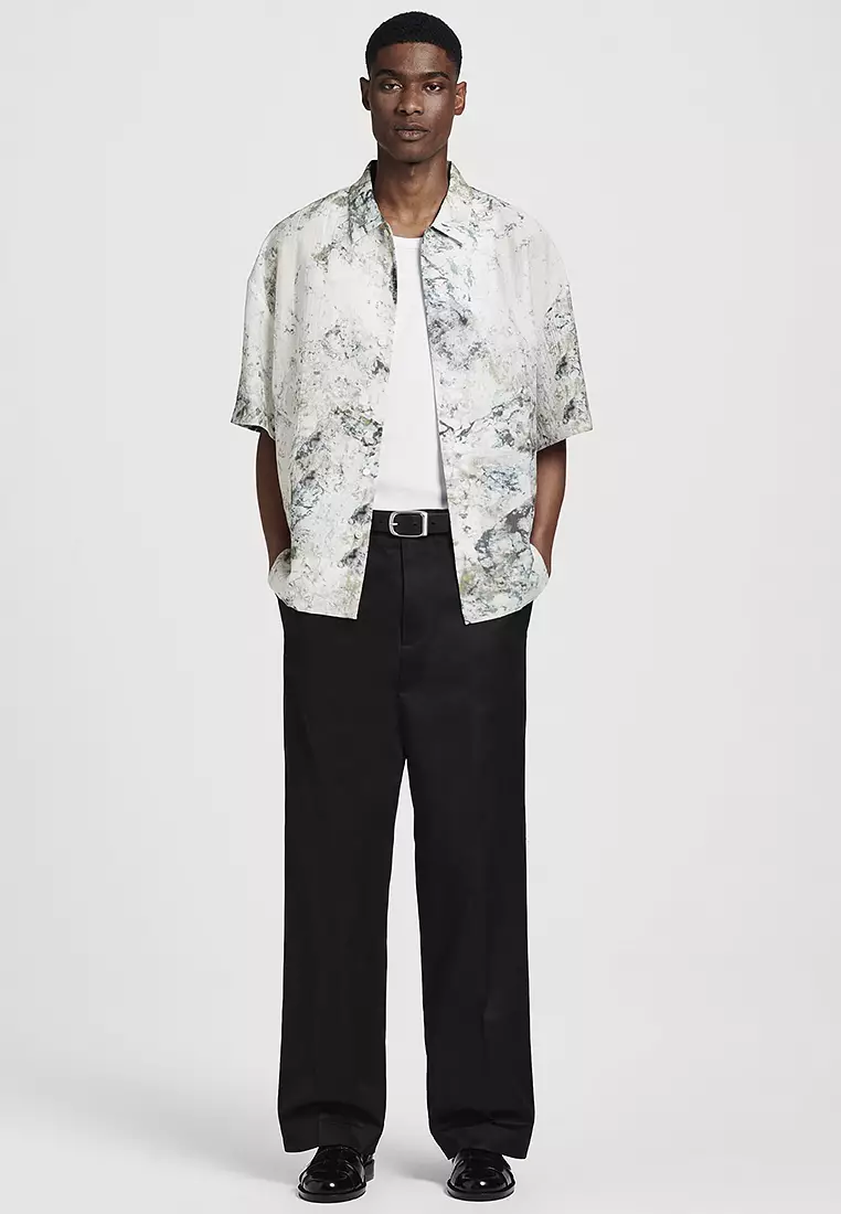 Lemaire Printed Regular Collar Shirt - Twisted Marble