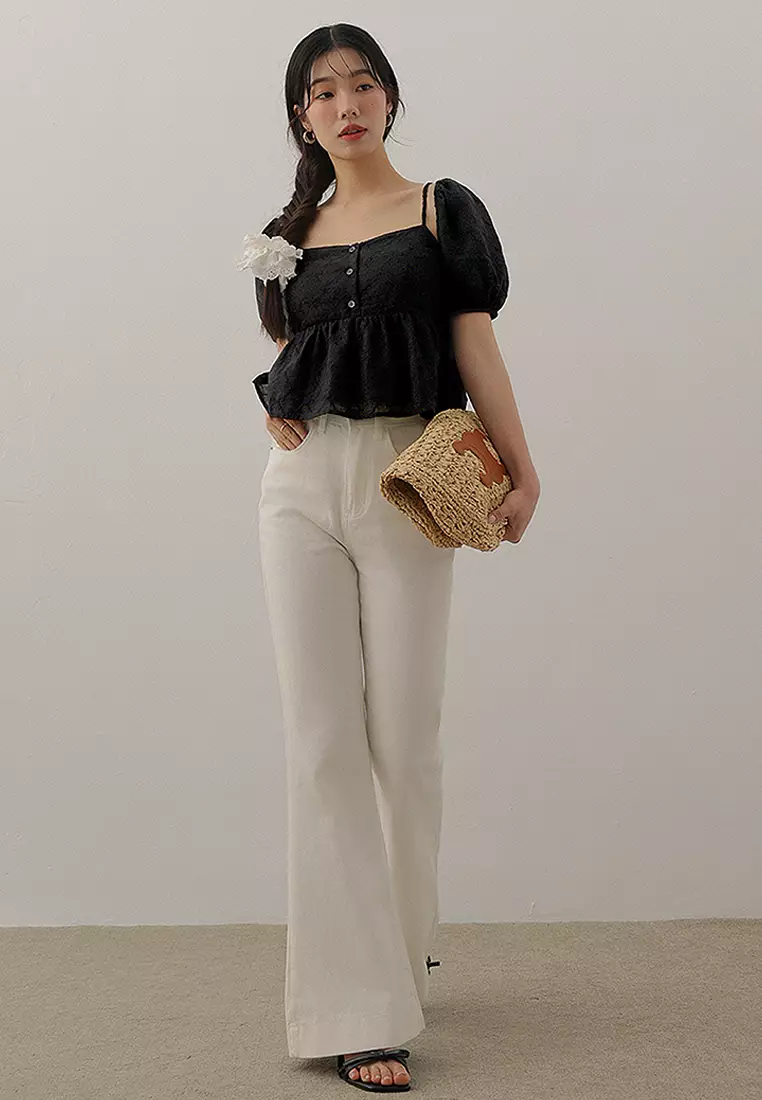 Removable Puff Sleeves Top