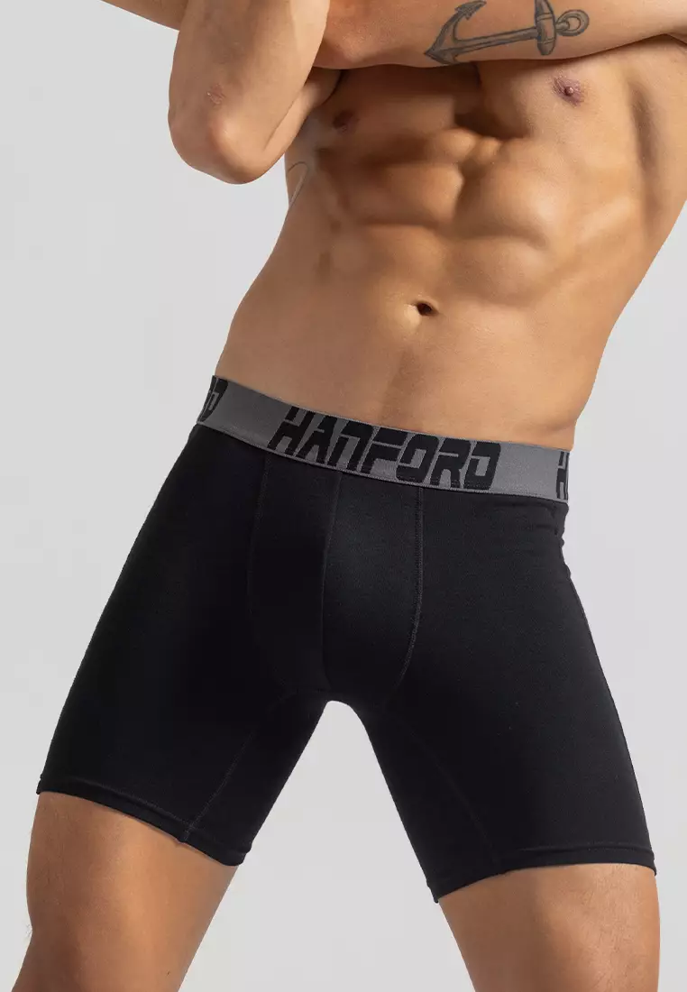 Athletic Men Compression Boxer Shorts Chase - Black (SinglePack)