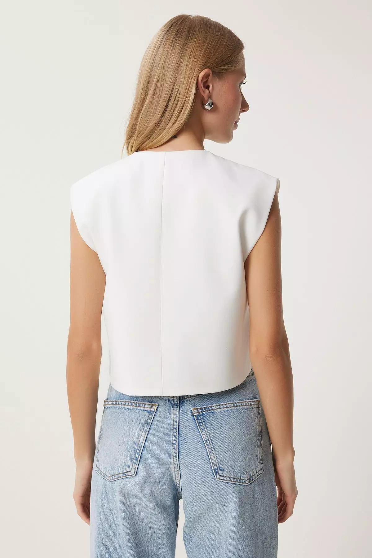 Buttoned Sleeveless Vest