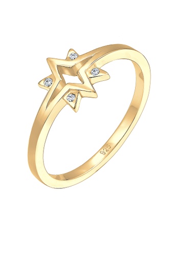 ELLI GERMANY gold Ring Stars Starburst Crystals Gold Plated ED816AC030D89DGS_1