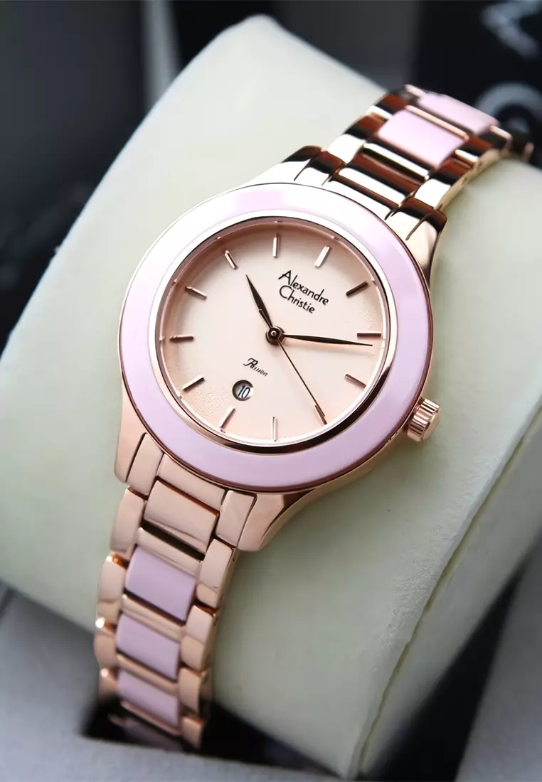 Jam Tangan Wanita Alexandre Christie Passion AC 2A15 LDBRGRG - Rose Gold - Stainless Steel