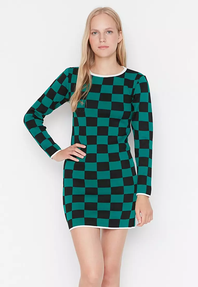 Checkered dress outlet