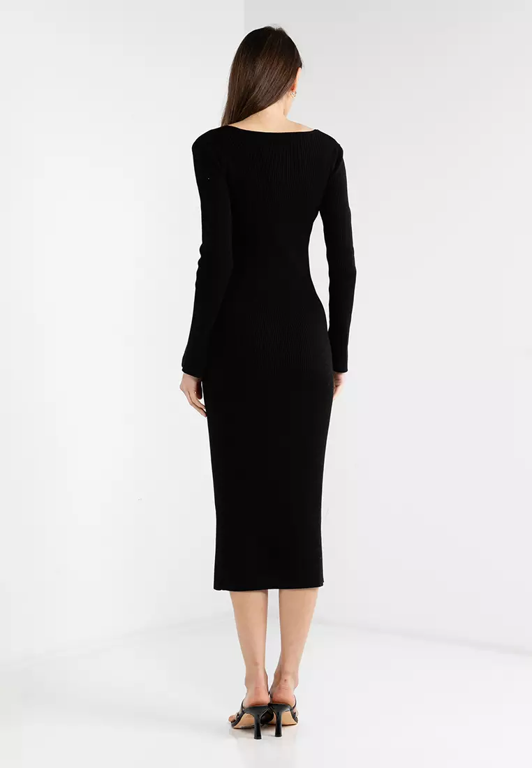 Massimo dutti ribbed dress online