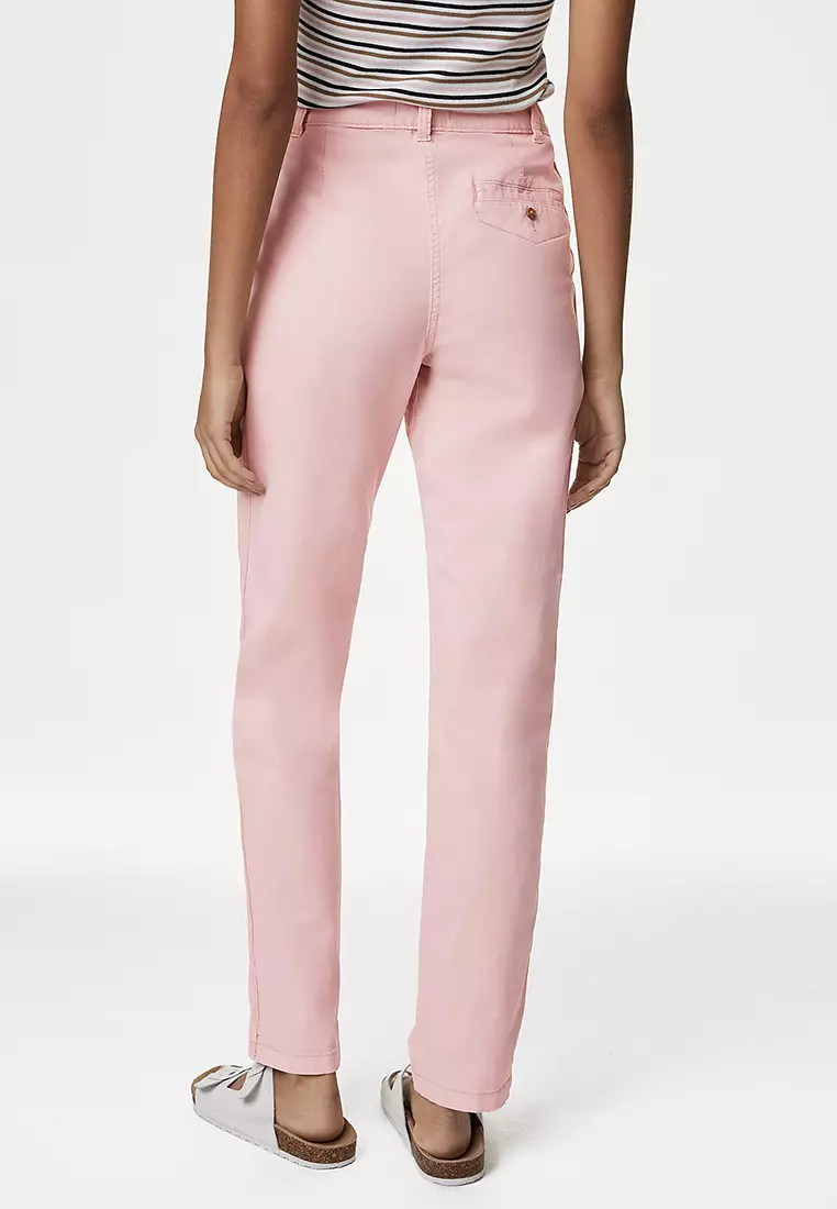 Cotton Rich Tea Dyed Slim Fit Chinos