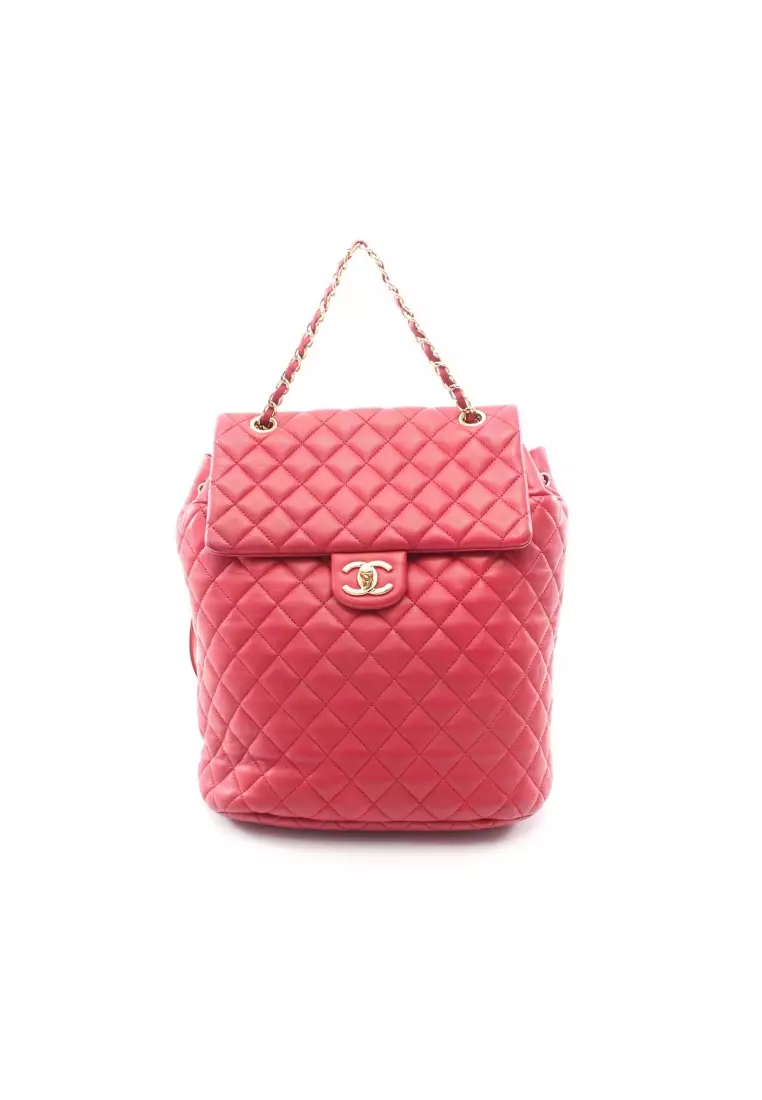 Chanel red sales backpacks