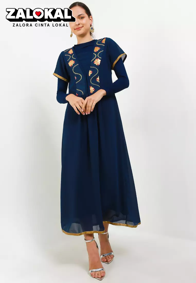 Chanira Festive Barbara Gamis-Dark Blue