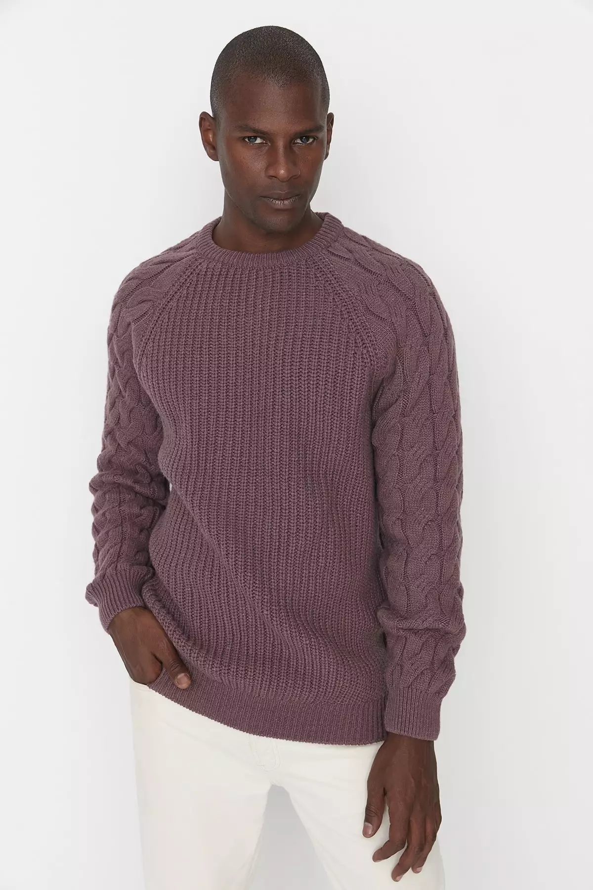 Mens knitted clearance jumper with collar