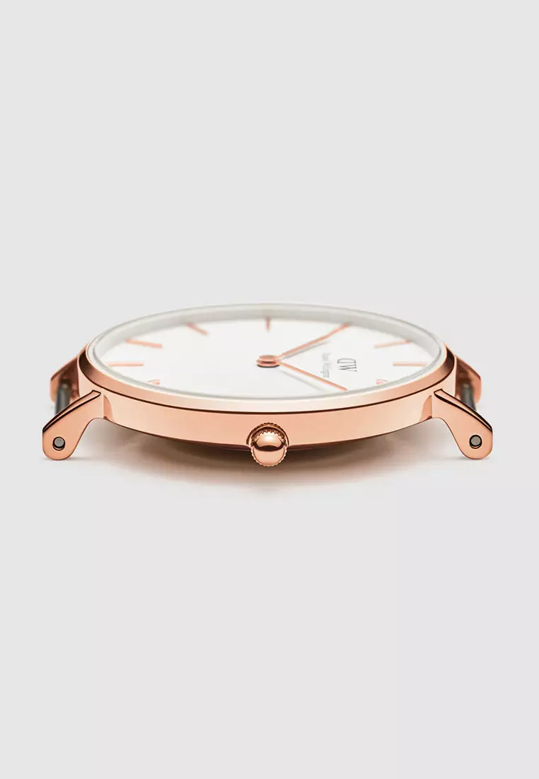 Petite Sheffield 32mm Watch White dial Leather strap Rose Gold jam tangan perempuan jam tangan wanita Watch for women DW