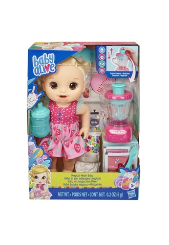 Hasbro multi Baby Alive Magical Mixer Baby Doll Strawberry Shake with Blender Accessories, Drinks, Wets, Eats, Blonde Hair Toy 5A9A7TH4A1D32DGS_1