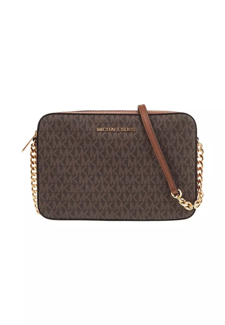 Buy Michael Kors Women Brown 5-In-1 Jet Set Signature Print Camera Crossbody  Bag for Women Online