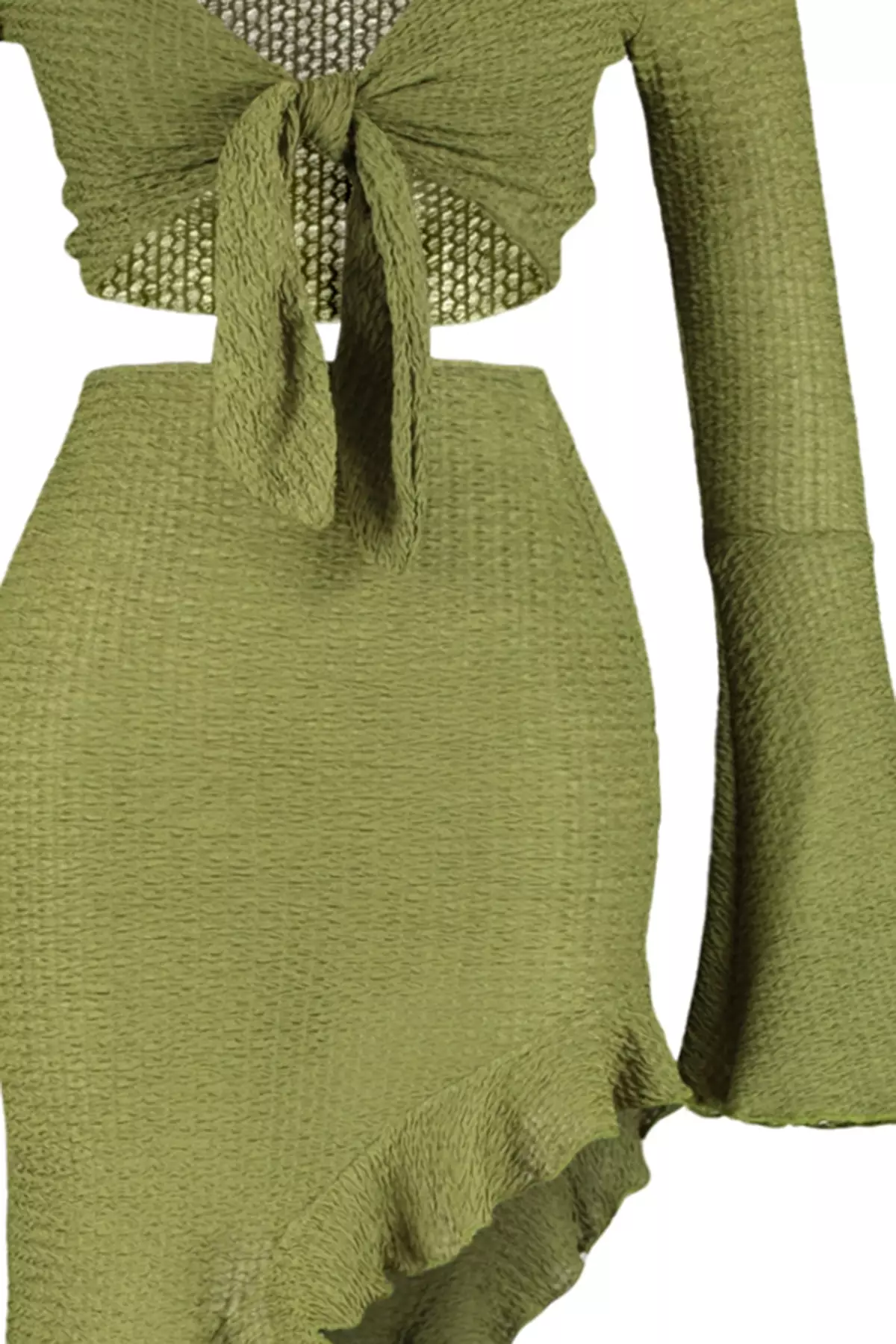 Tied Blouse Skirt Set