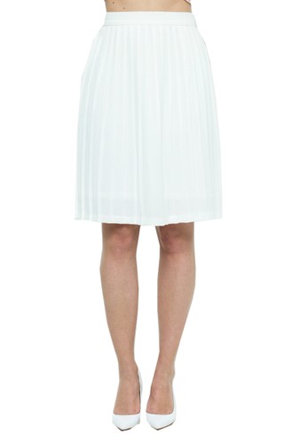 Pleats Skirt White