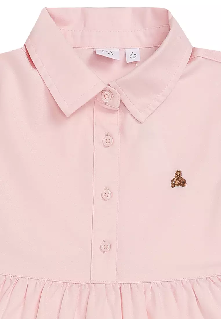 French Short Sleeve Brannan Shirt Dress