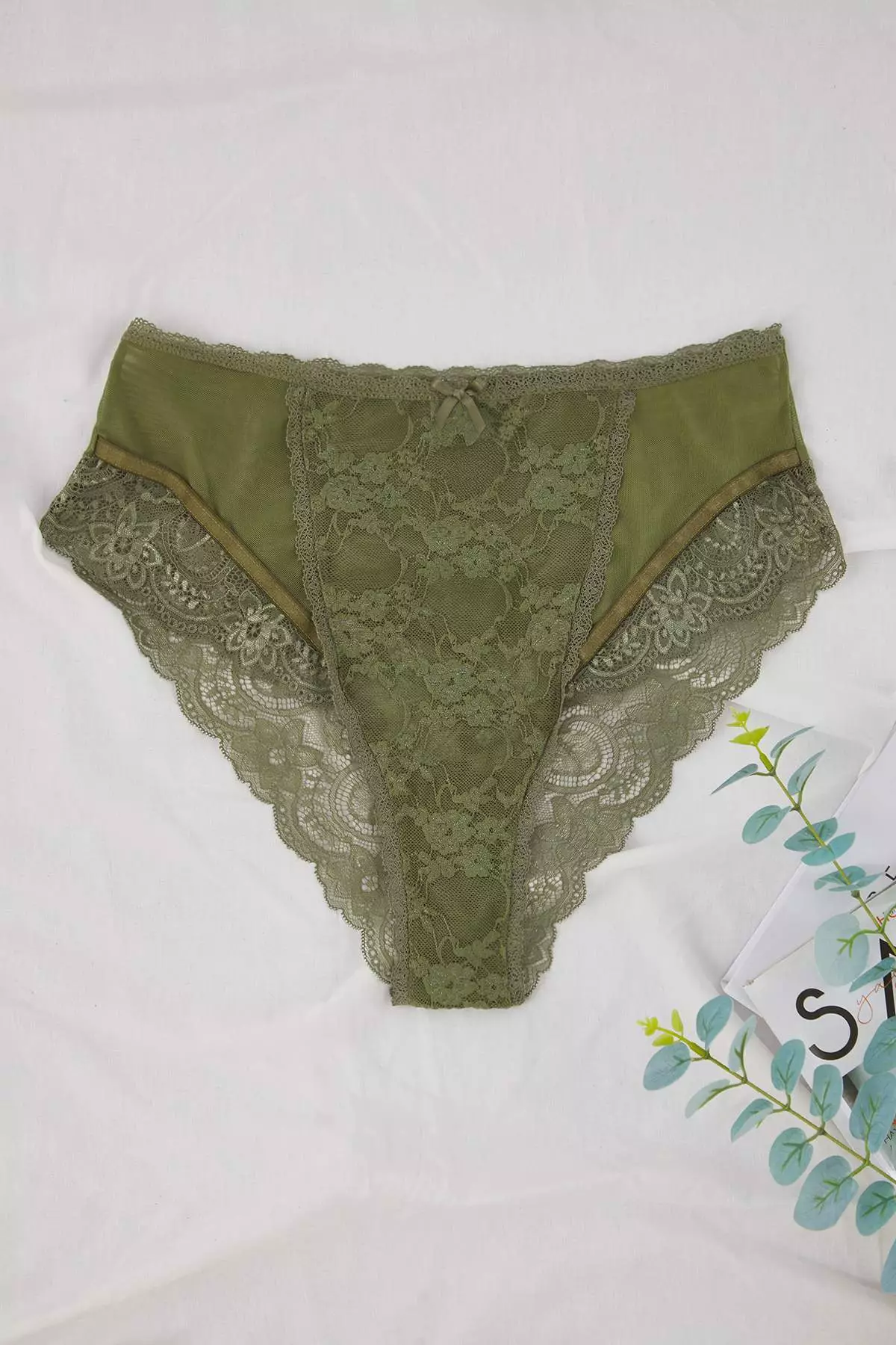Khaki Lace Plus Size Panties