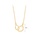 Glamorousky silver 925 Sterling Silver Plated Gold Simple Fashion Hollow Double Ring Pendant with Necklace D15F1AC68186AAGS_2