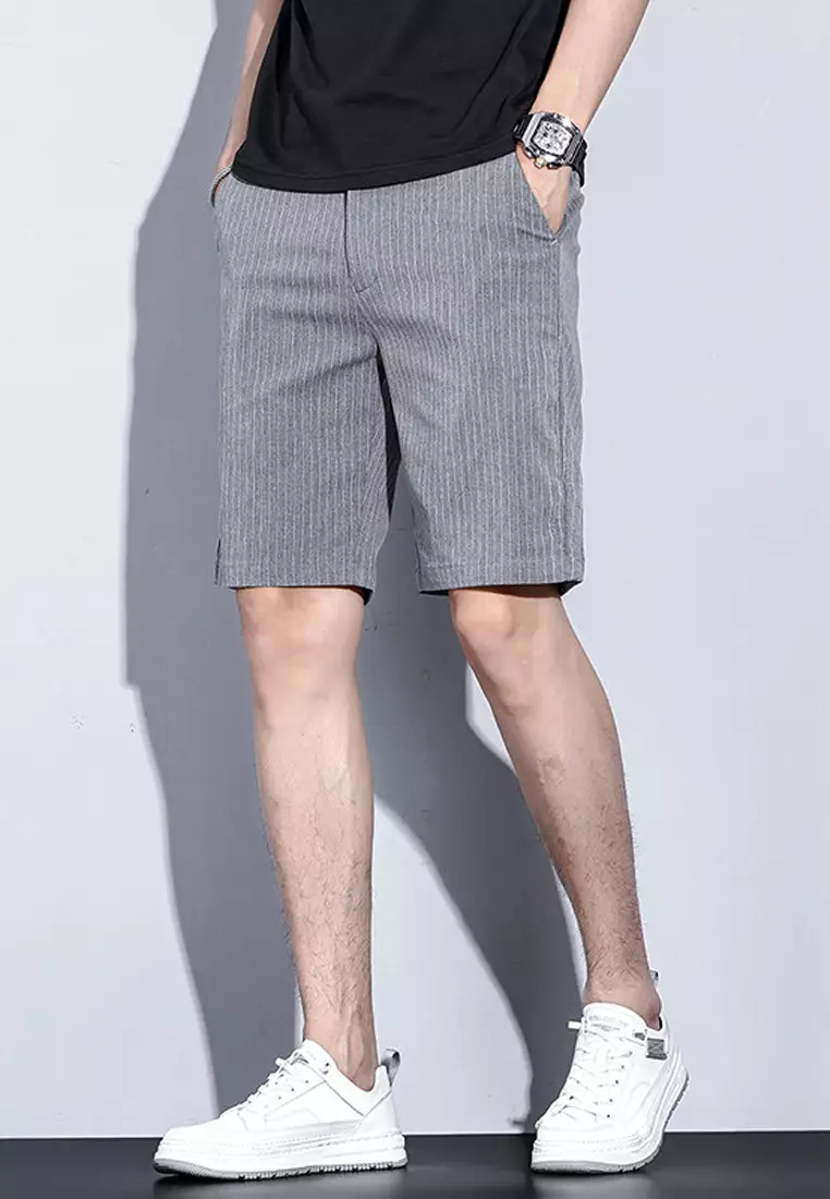 Stripe Casual Suit Shorts