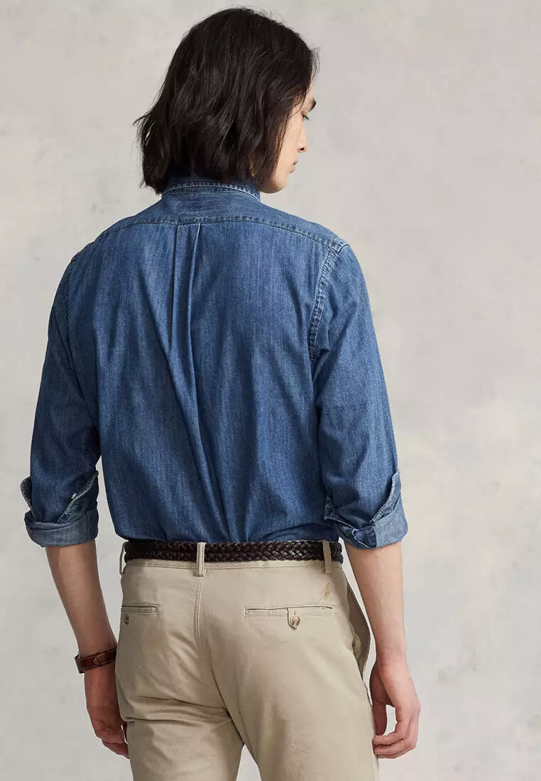 Classic Fit Denim Long Sleeve Shirt