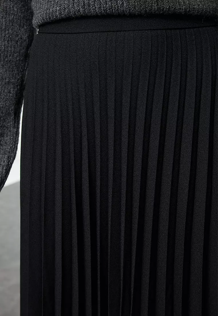 Pleated Midi Skirt