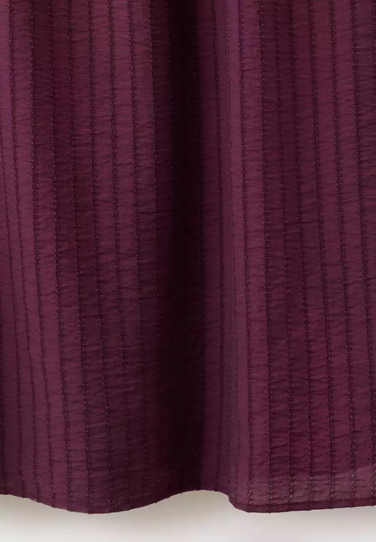 Textured Dress With Gathered Detail