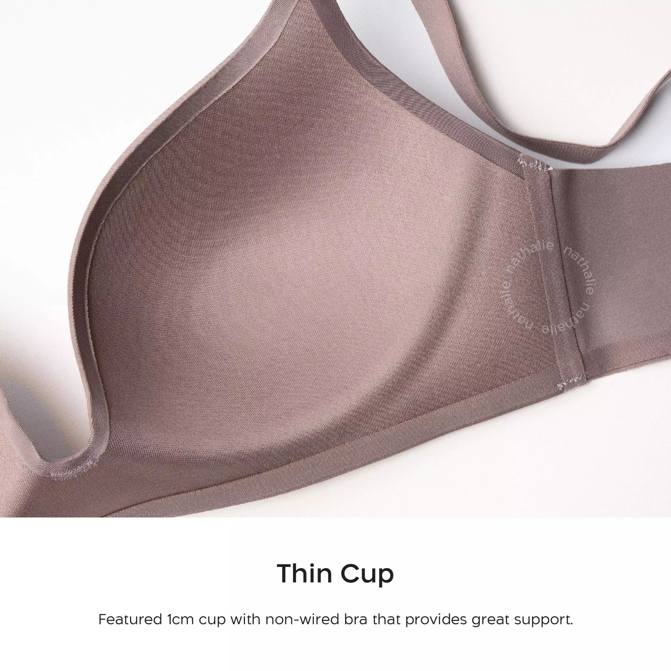Nathalie 3D Cup Seamless Bra NTB 3526 - Coklat Tua