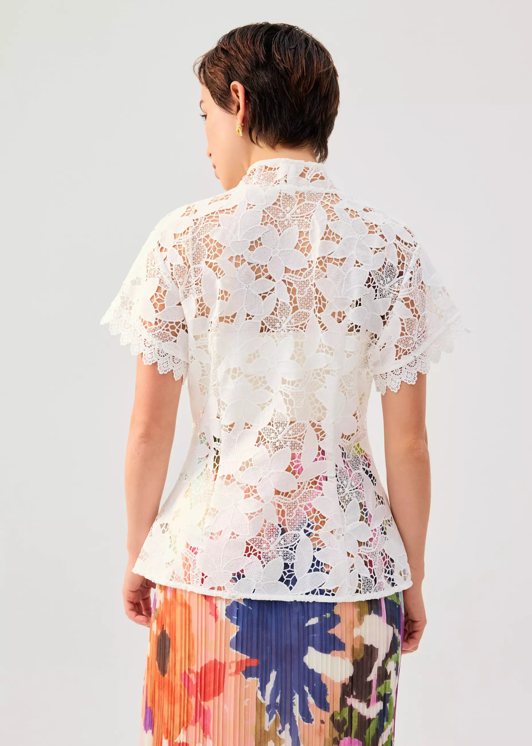 Atasan Wanita - Floral Lace Kebaya Top