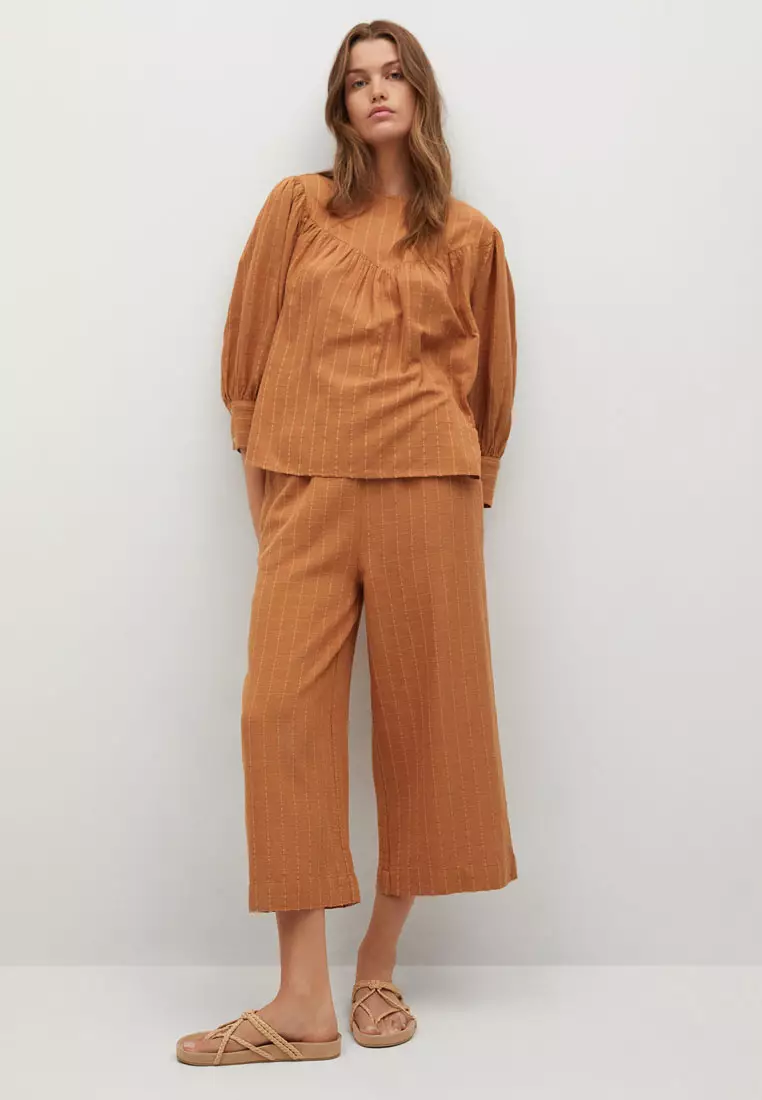 Textured Culotte Trousers