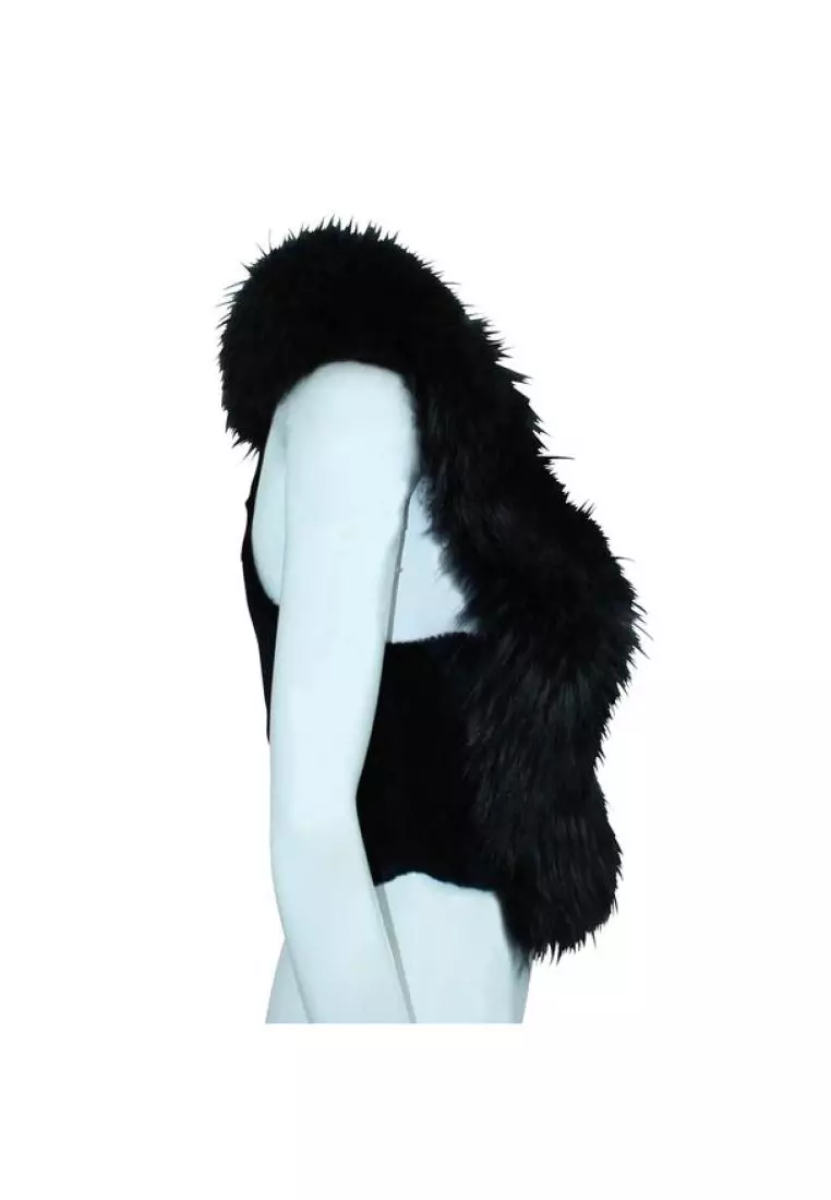 Racoon fur top vest