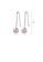 Glamorousky pink Fashion Simple Geometric Round Pink Cubic Zirconia Long Earrings E2782ACEEA00F2GS_2