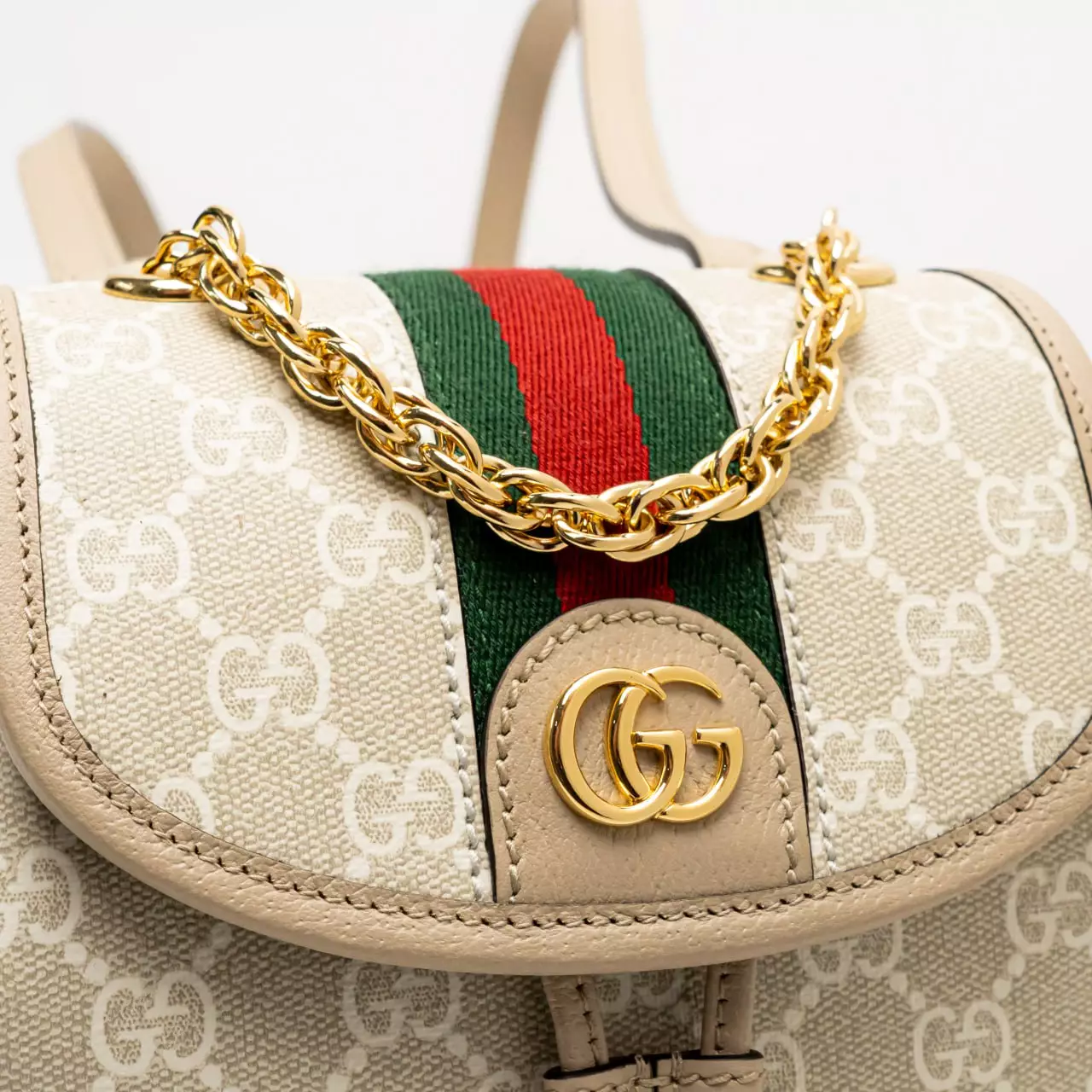 [4.4PRIL KEJUTAN HARGA] Ophidia GG Supreme Canvas Mini Backpack Beige White