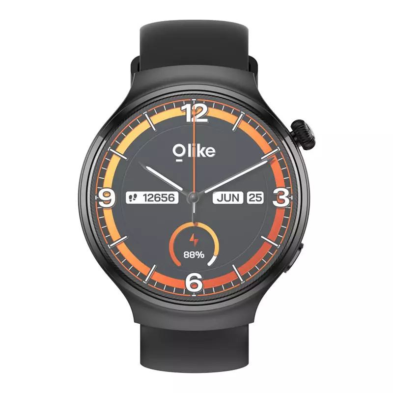 Olike Amoled FMA02 Smartwatch Black Silicone Strap