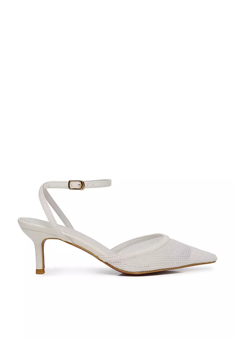 White pointed open deals toe heels