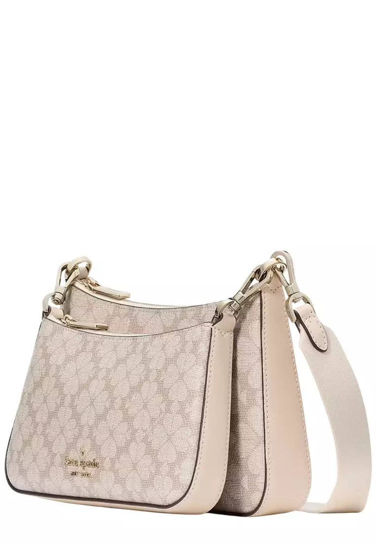Spade Flower Small Crossbody Bag - Dark Beige Multi KI372