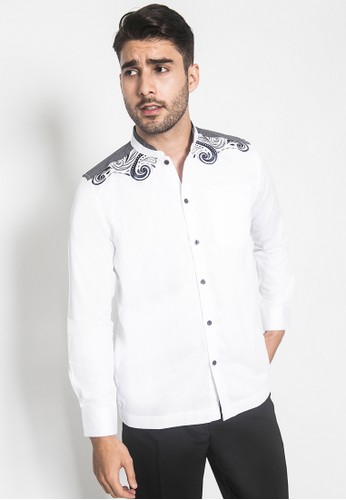 Jual LGS LGS - Baju Koko - Kemeja Koko - Koko Bordir - Motif - Putih