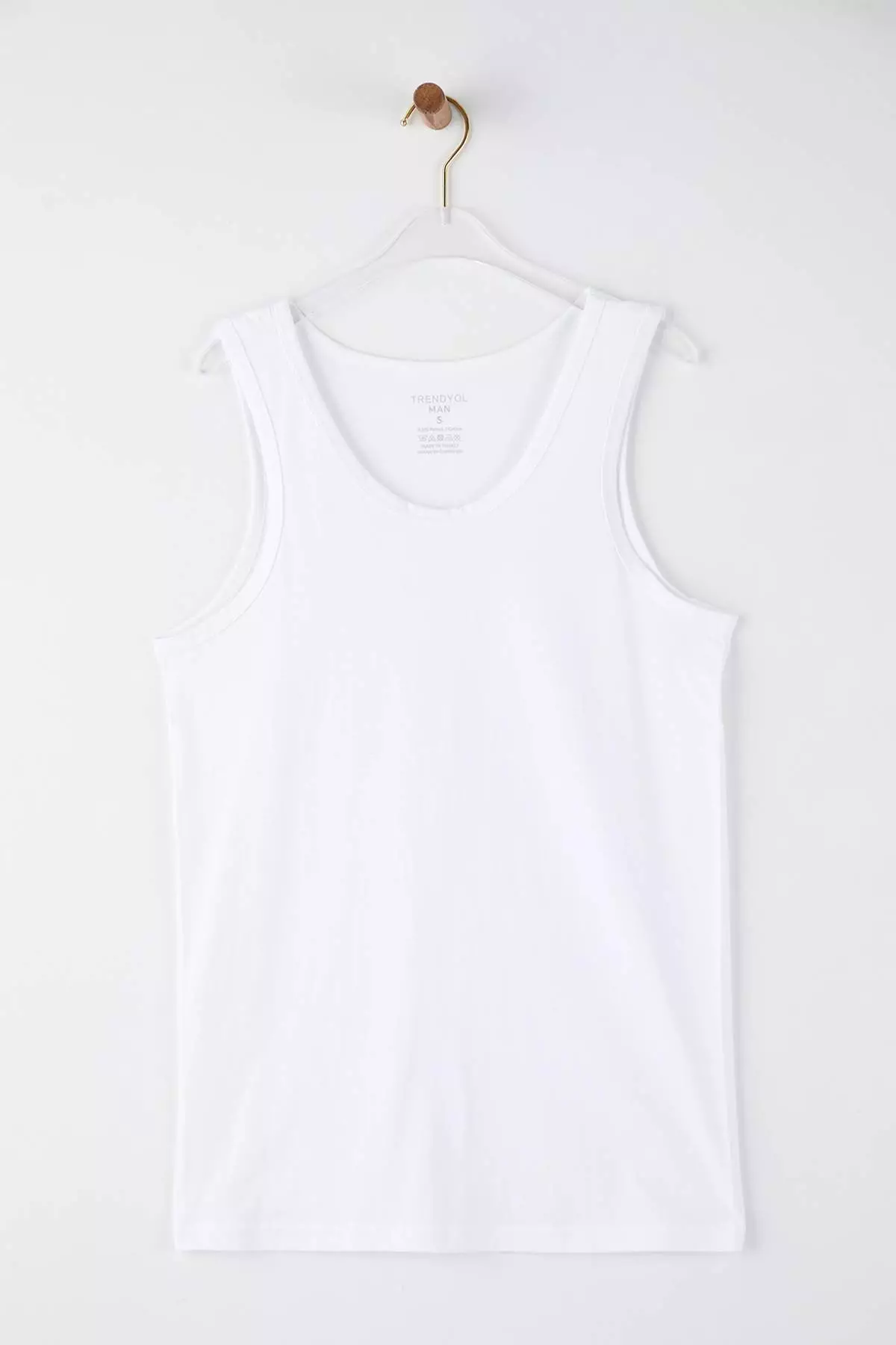 Gray - Black-White U-Neck Combed Cotton 3-Pack Cotton Underwear Undershirt Tmnss25Al00005