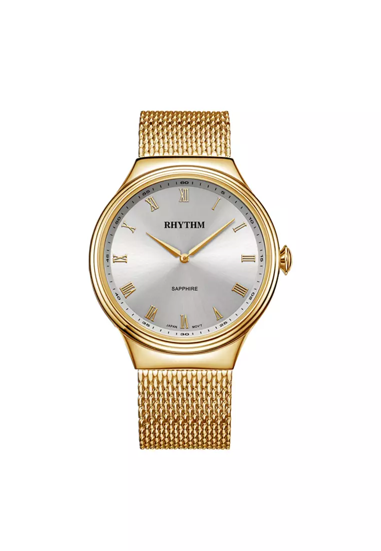 RHYTHM FI1601S03 Jam Tangan Pria Stainless Steel