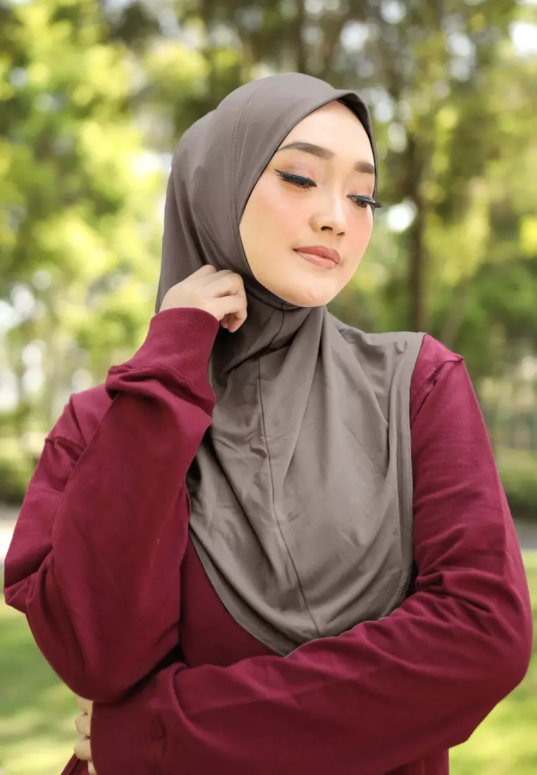 Cotton Bee - Safar Sport Bergo | Hijab Instan Olahraga - Chesnut