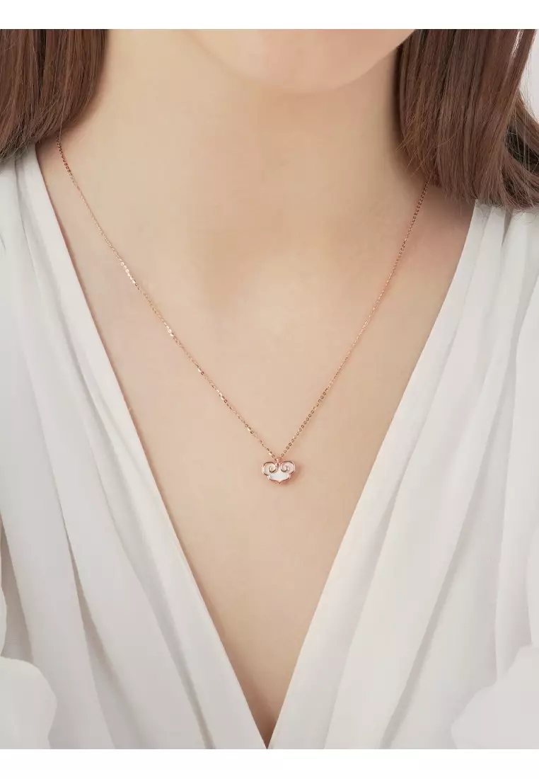 18K Rose Gold Ruyi Necklace for Women 92736N