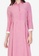ZALORA WORK pink Contrast Cuff Dress 9C69EAAF7E38BEGS_3