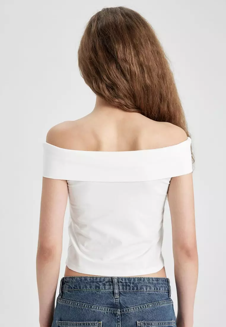 Off Shoulder Crop Top