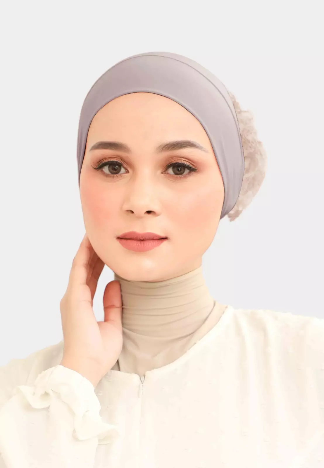 Ciput Hijab Brukat Inner Turkey Brocade - Cappuccino