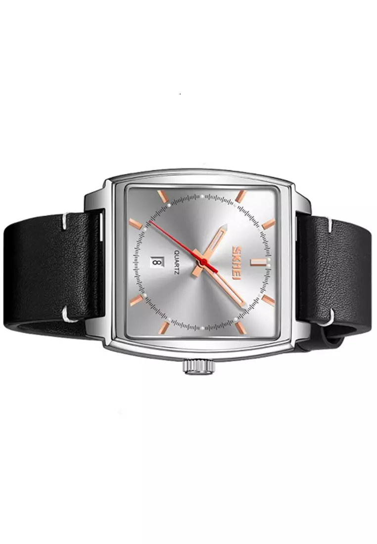 Jam Tangan Pria Analog Waterproof Strap Tali Material PU Leather DV47 ORIGINAL