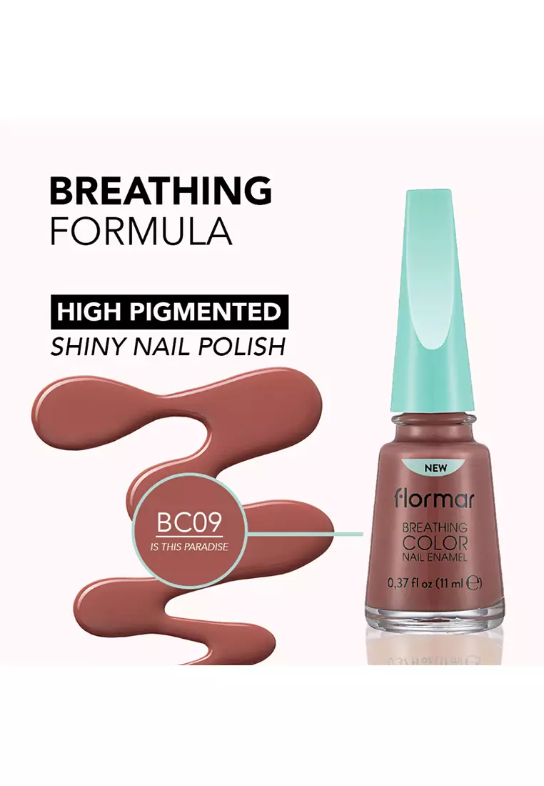 Flormar Breathing Color Nail Enamel - 009 Is This Paradise | Kutek Halal Certified