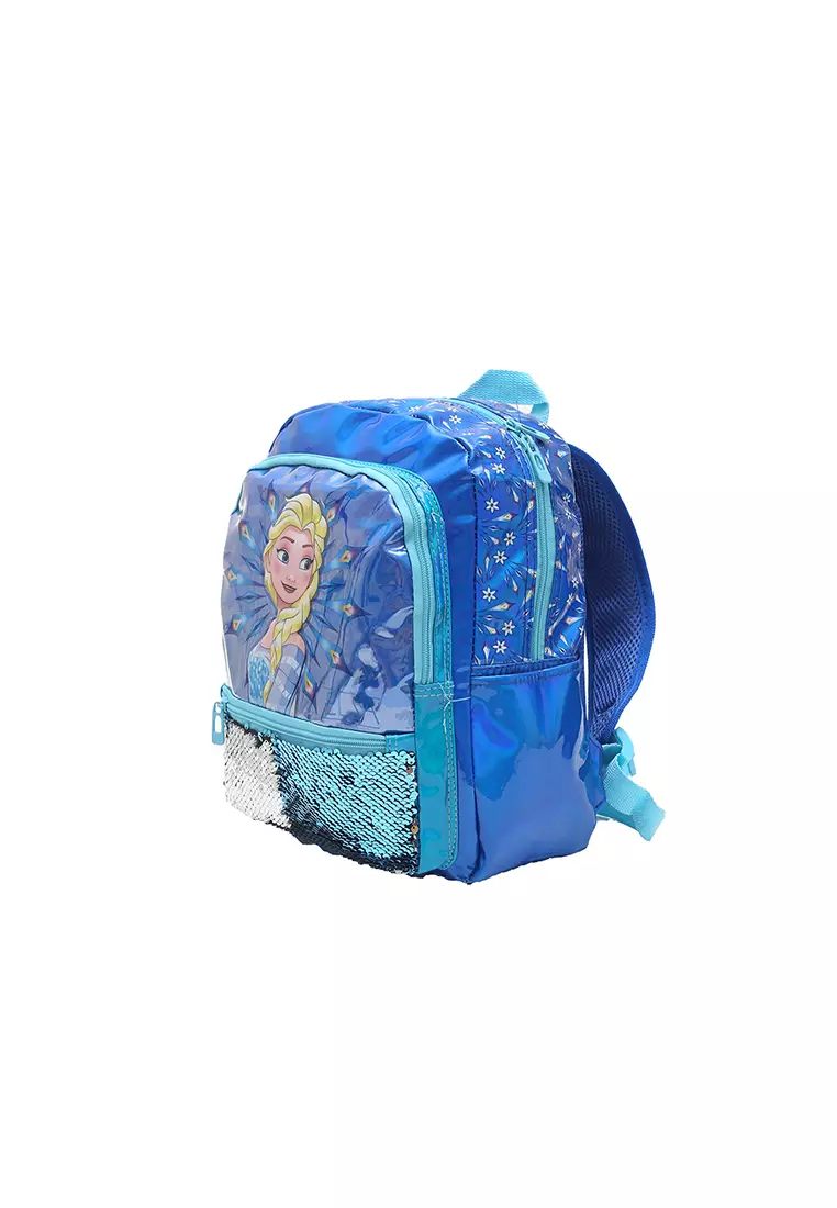 Disney Frozen Elsa Tas Ransel Besar Sequin Biru