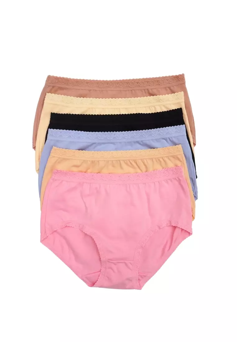 6 Pack Avery Cotton with Mid Rise Panties Bundle B